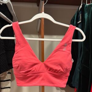 Peloton x 🍋 Lululemon Align V Neck Women's Glazed Pink Sports Bra Size 6 EUC
